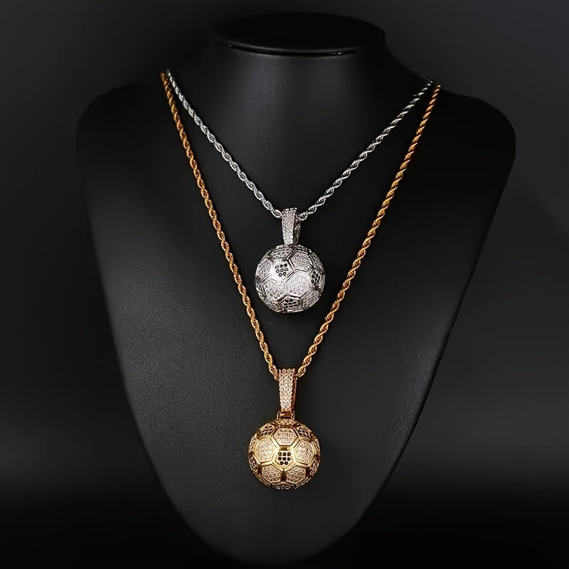 18K Gold Or Silver Plated Soccer Ball Pendant Necklace - ATSProducts