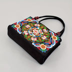 Embroidered Handbag, Double Zipper - ATSProducts
