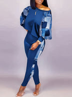 Patchwork Casual Two-piece Set - ATSProducts