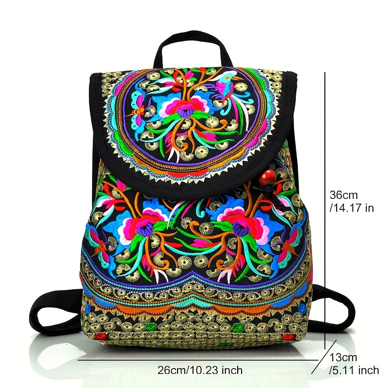GUDAOBELL Women's Vintage Floral Embroidered Backpack - ATSProducts