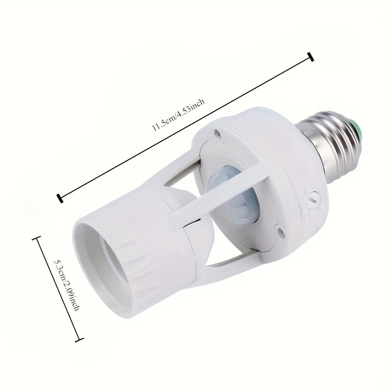 1pc Motion Sensor Light Bulb Holder With E27 Socket - ATSProducts