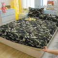 3pcs Camouflage Green Pattern Fitted Sheet Set - ATSProducts