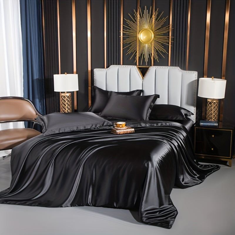 4pcs Luxury Stain Fitted Sheet Set - ATSProducts