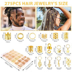 275 Pcs Golden Hair Jewelry - ATSProducts