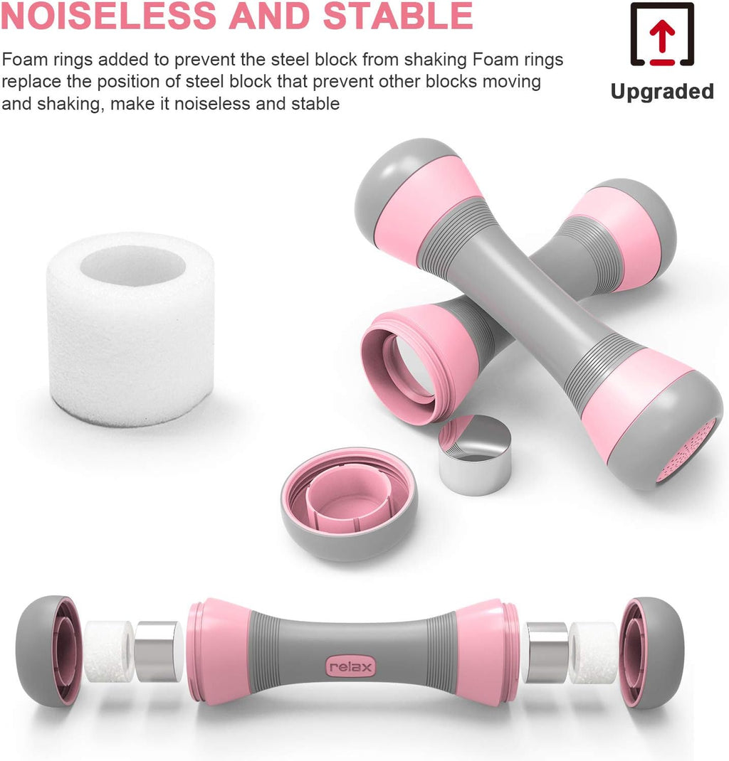 Adjustable Dumbbells Set for Women, 4.5Lbs Dumbbells Weight Pair, Exercise Dumbbells for Home, Office, Gym