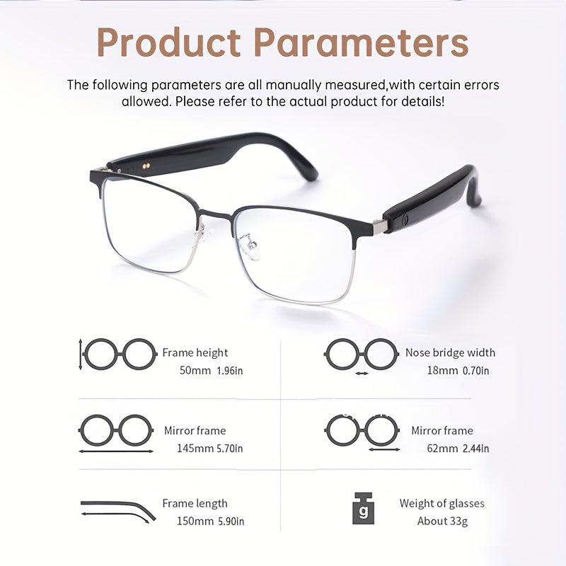 AI Translation Smart Glasses Photochromic Lenses Supports 160+ Languages - ATSProducts