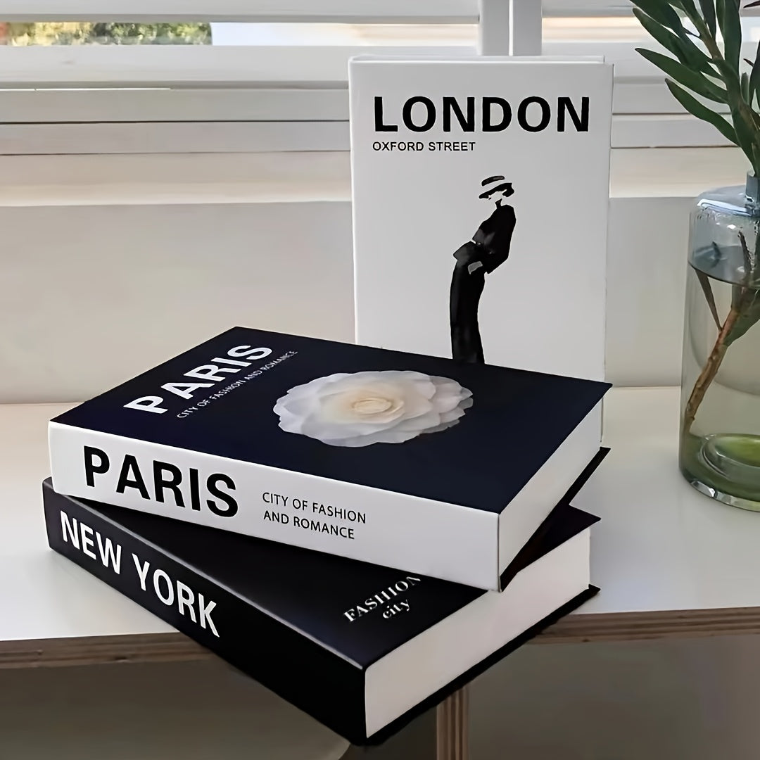 3Pc Set Faux Hardcover Books - ATSProducts