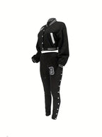 Jacket and Pants Set With Letter "B" Patches - ATSProducts