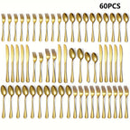 60Pc Stainless Steel Flatware Set - ATSProducts
