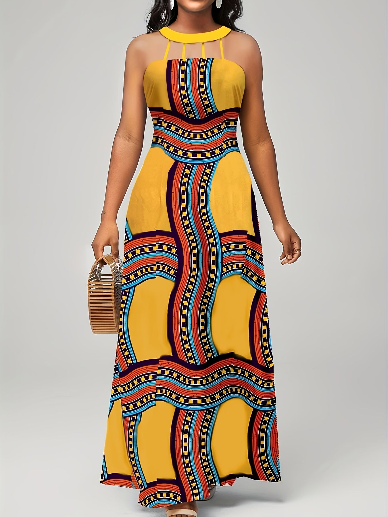 Abstract Print Dress - ATSProducts