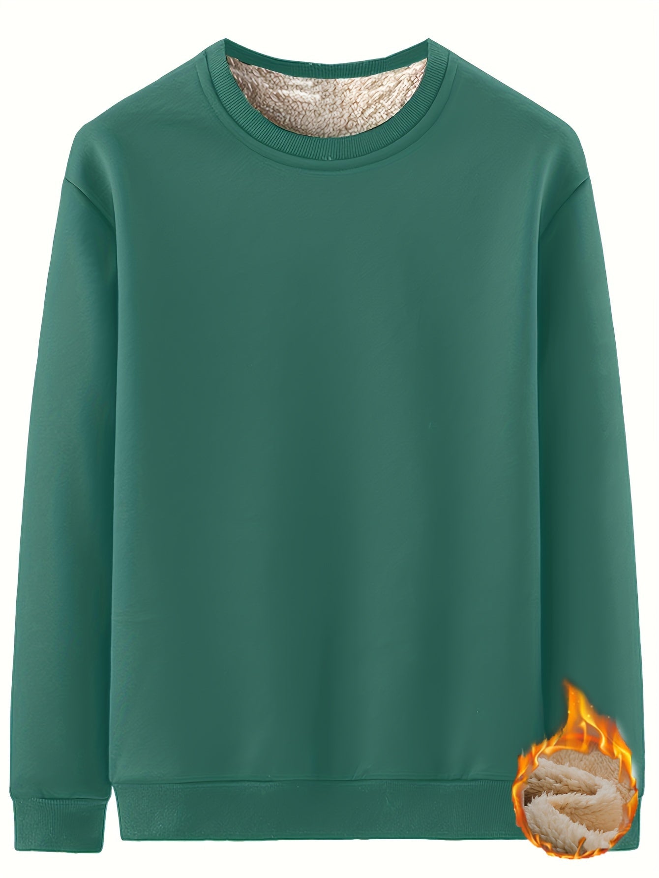 Men's Solid Color Crew Neck Sweatshirts - ATSProducts