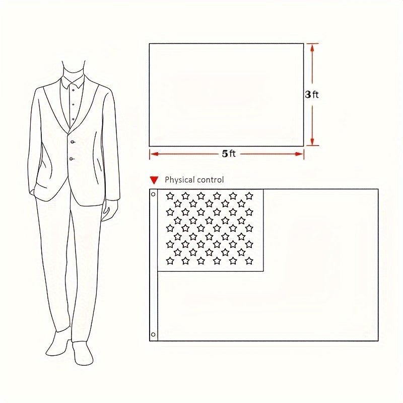 100% Made in the USA American Black Flag 3x5 ft - ATSProducts