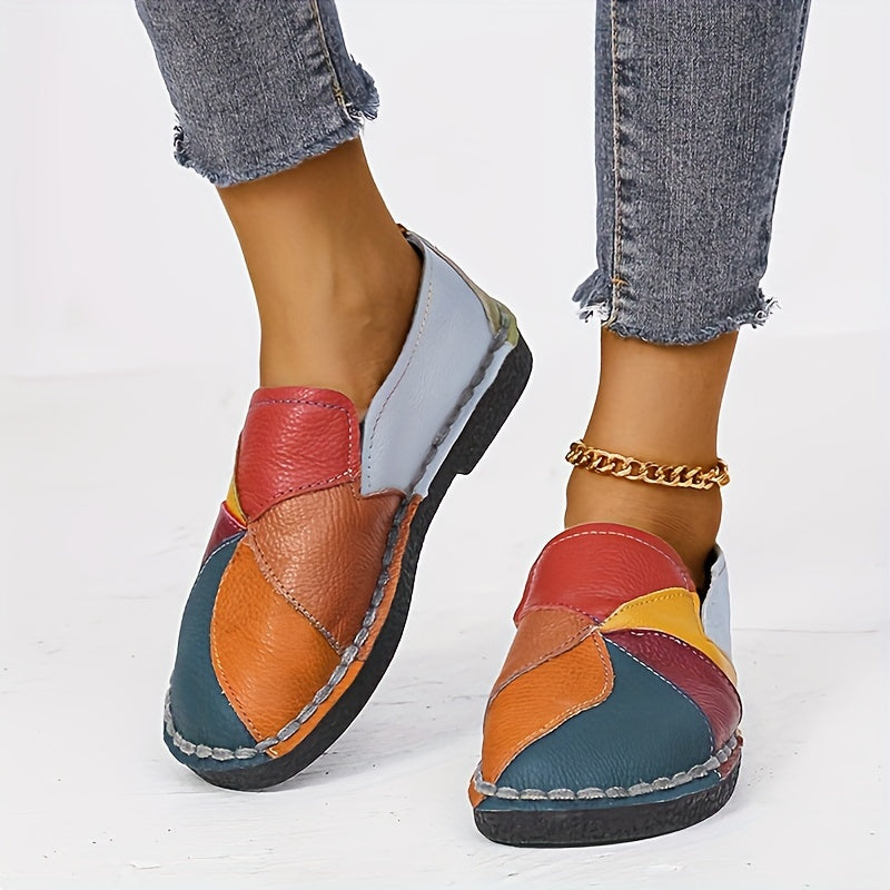 Colorblock Flat Loafers - ATSProducts