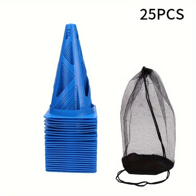 25pcs Multi-Color 9" Hollow Sports Training Cones - ATSProducts