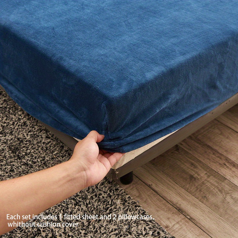 3pcs Fashion Simple Fitted Sheet Set - ATSProducts