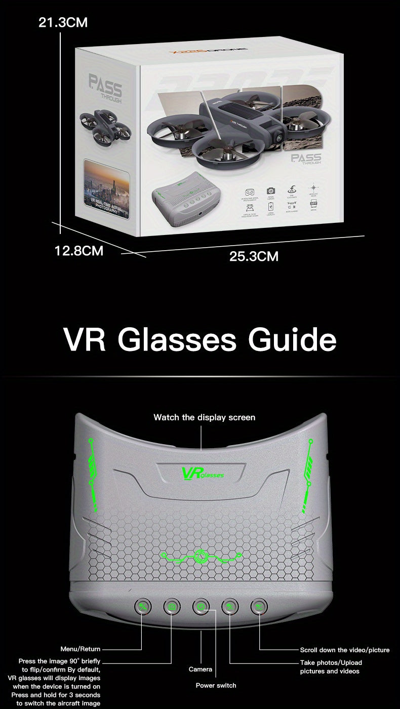 VR Model Quadcopter Drone with Head Mounted VR Glasses - ATSProducts