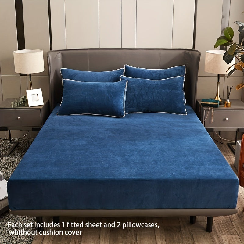 3pcs Fashion Simple Fitted Sheet Set - ATSProducts