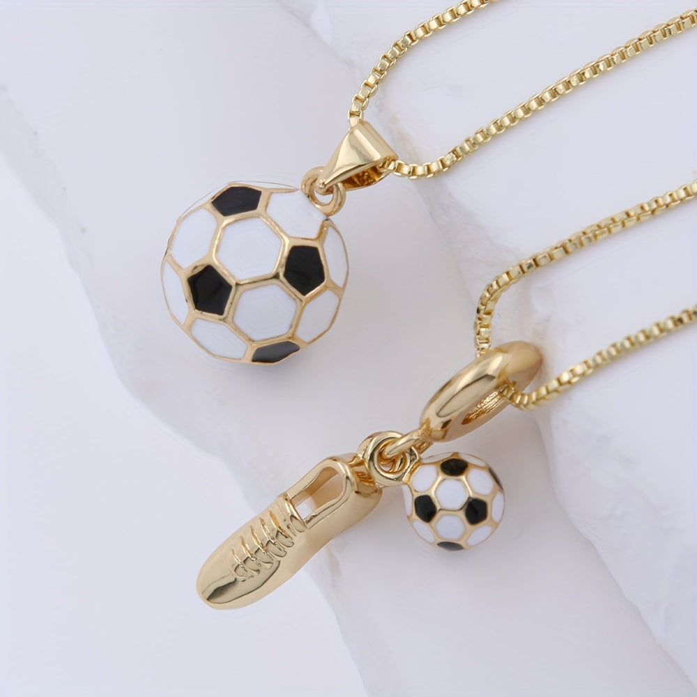 Copper Soccer Pendant Necklace - ATSProducts