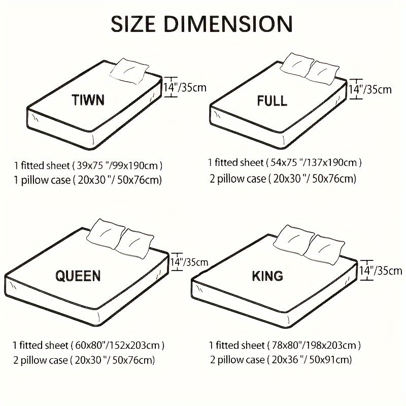 2/3pcs Fitted Sheet Set - ATSProducts