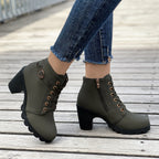 Block Heel Ankle Boots - ATSProducts