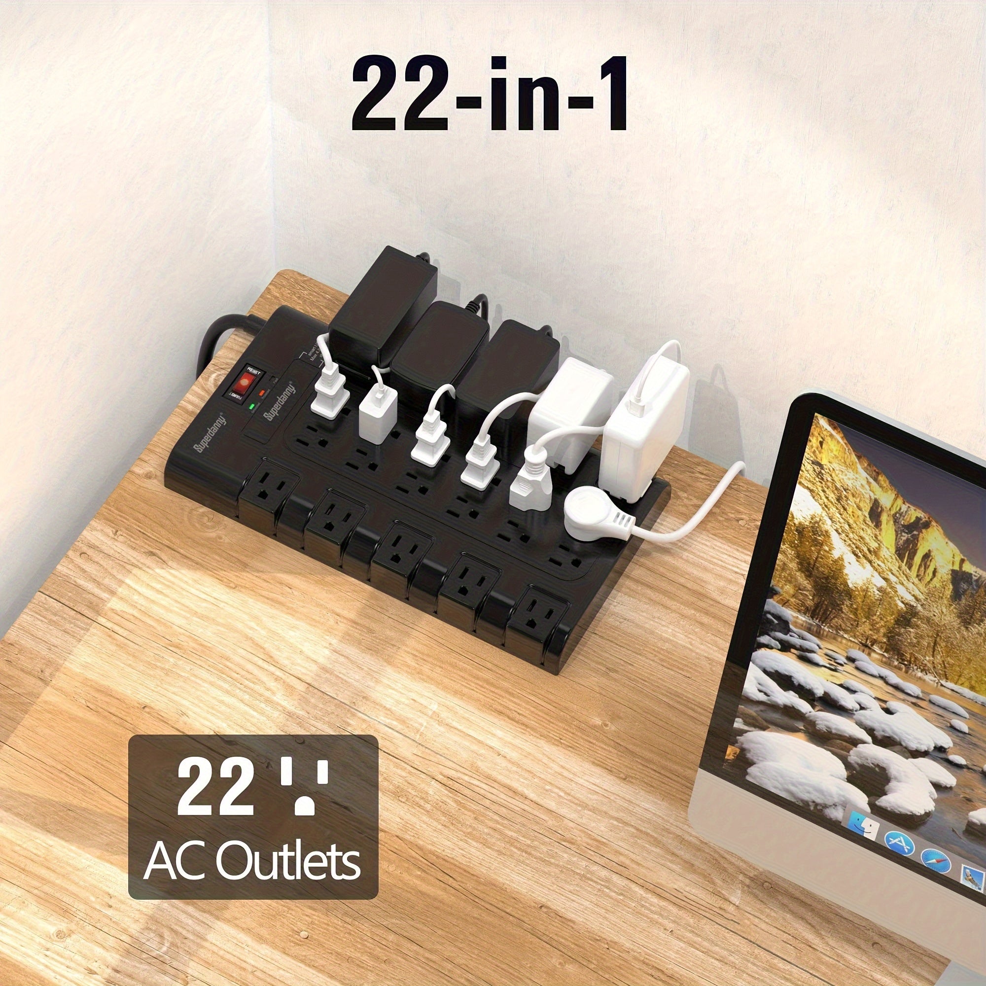 1875W/15A 6.5Ft Flat Plug Heavy Duty Surge Protector - ATSProducts