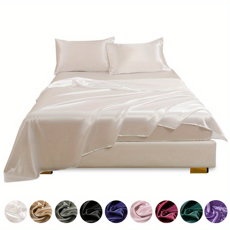 4pc Satin Bed Sheet Set - ATSProducts