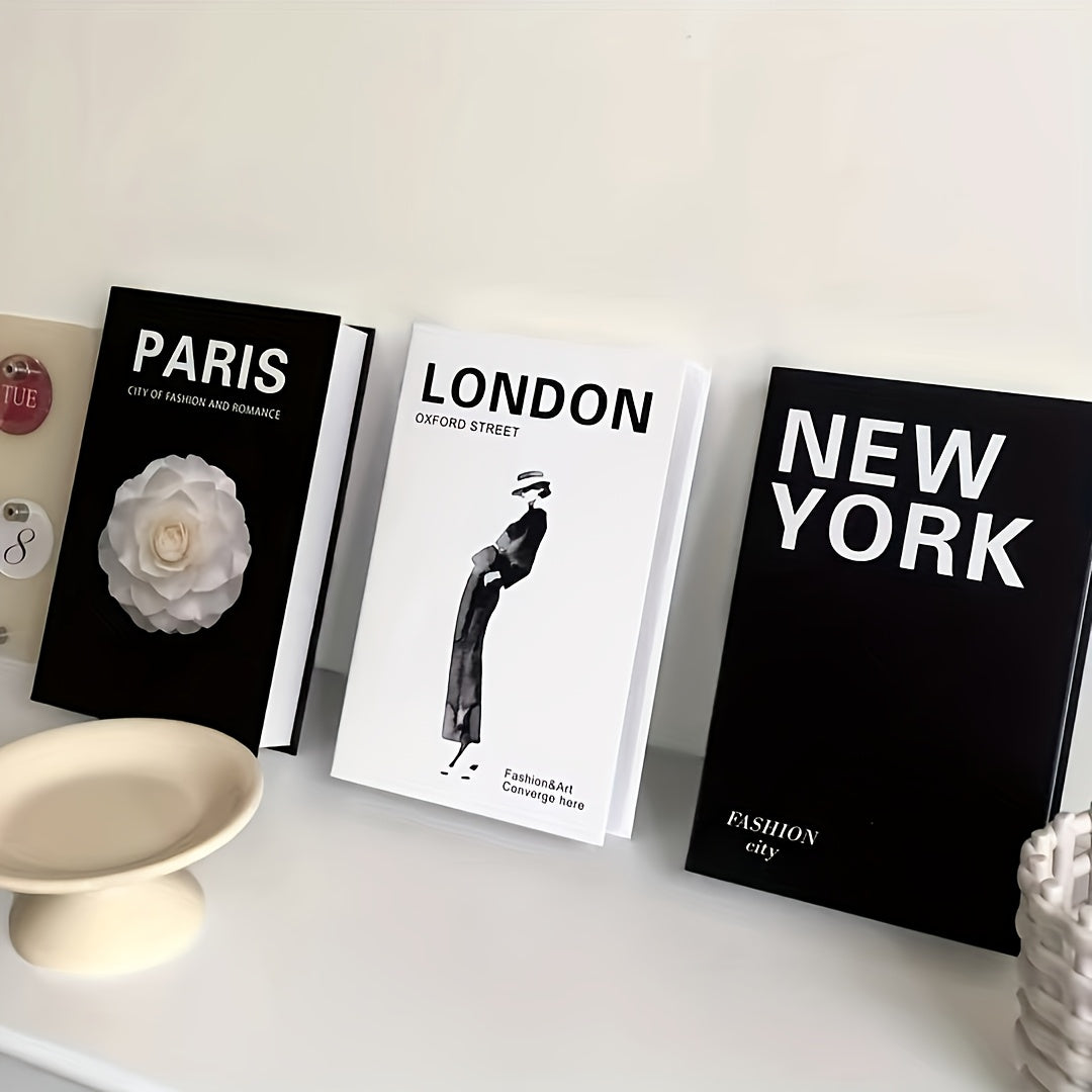 3Pc Set Faux Hardcover Books - ATSProducts