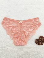 6pcs Jacquard Lace Bow Bikini Panties - ATSProducts