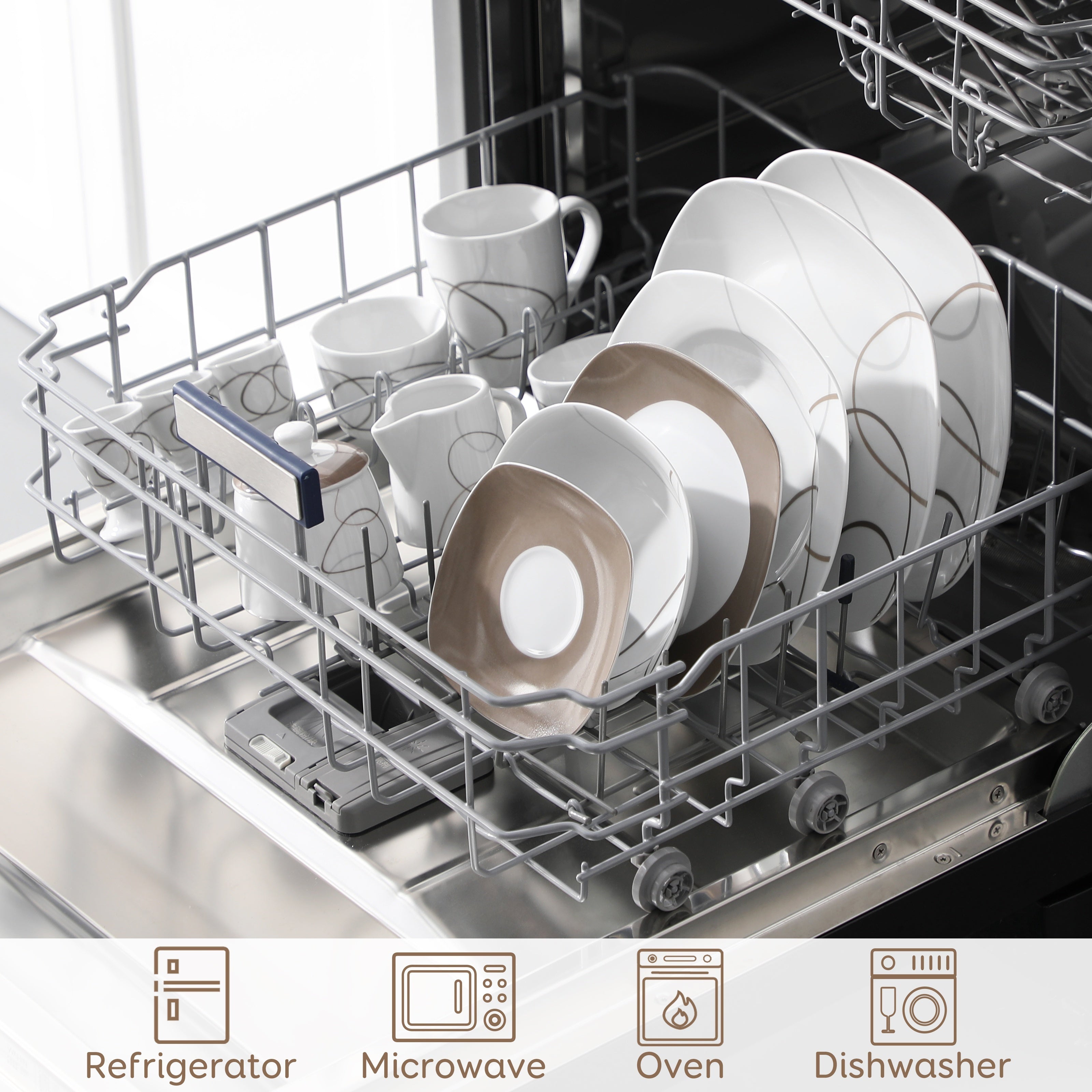 Veweet 50-Piece Dinnerware Set - ATSProducts