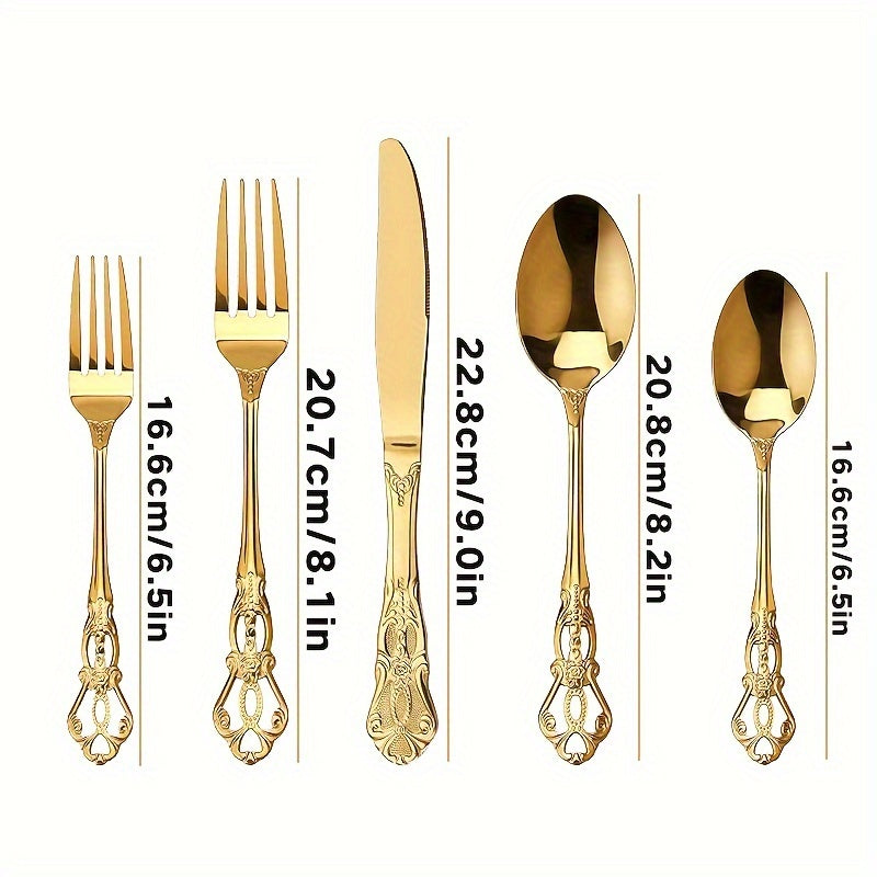 20/30pcs Vintage Baroque Style  Silverware Set - ATSProducts