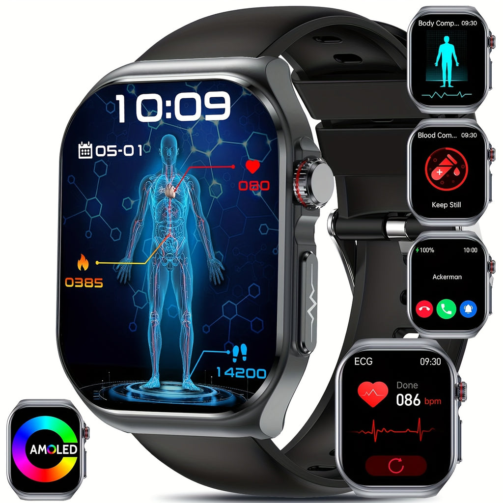 Unisex Smartwatch: 2.04" AMOLED Display - ATSProducts