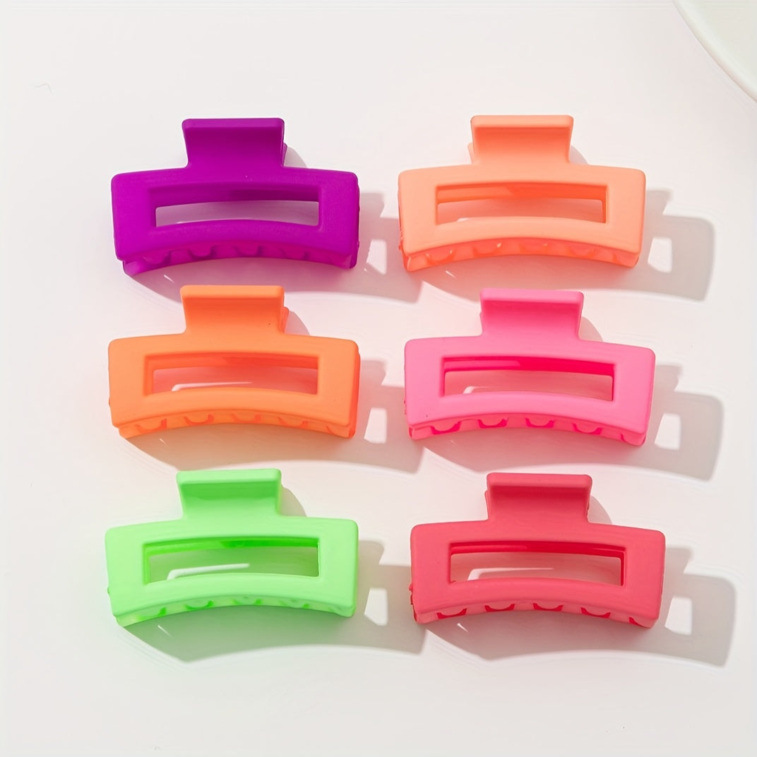 6pcs Multicolored Macaroon Hair Clips - ATSProducts