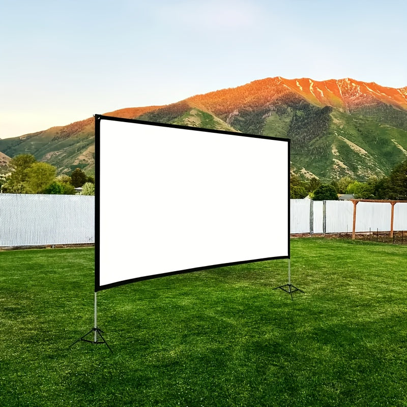 Portable Foldable Projection Screen Wrinkle-Resistant Lightweight & Durable, 16:9 Widescreen HD Clarity - ATSProducts