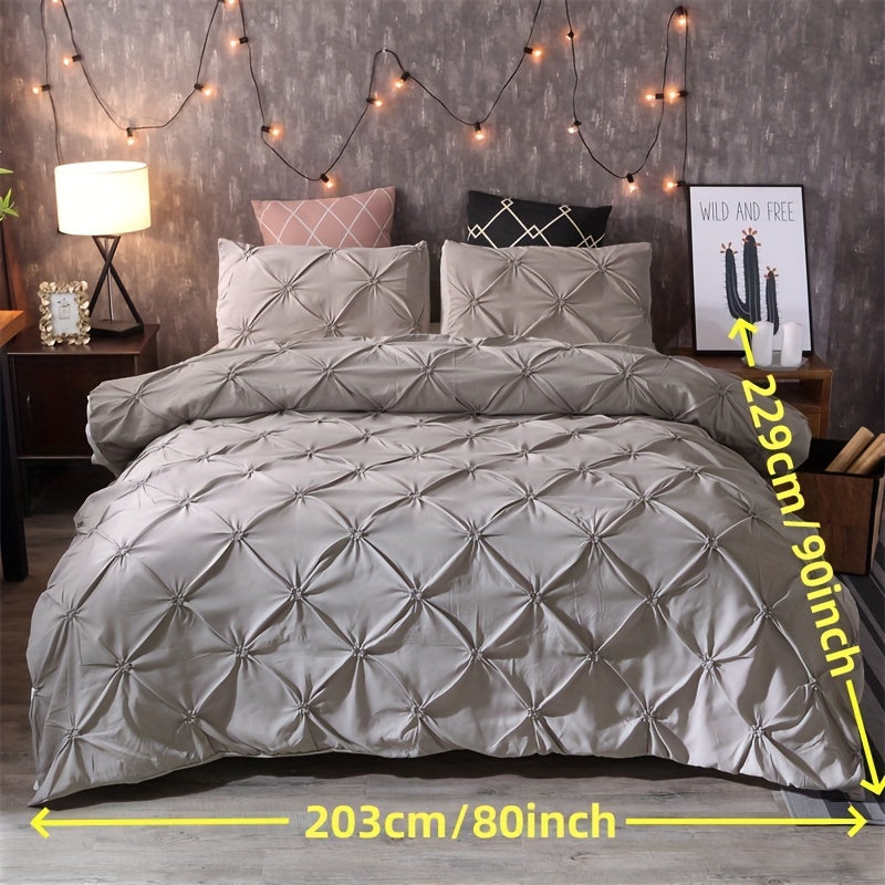 3-Piece Soft Breathable Polyester Duvet Cover Set - ATSProducts